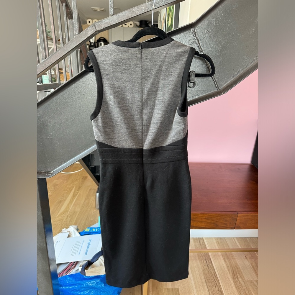 Joseph Black & Grey Color Block Sheath Dress - image 2
